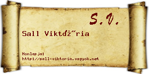 Sall Viktória névjegykártya