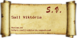 Sall Viktória névjegykártya